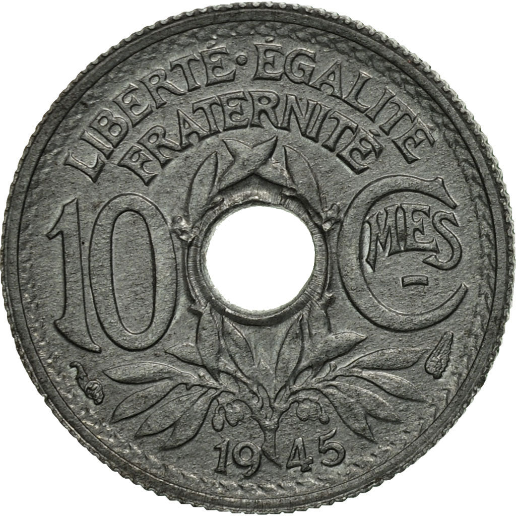 Monnaie, France, Lindauer, 10 Centimes, 1945, Paris, TTB, Zinc, Gadoury:292