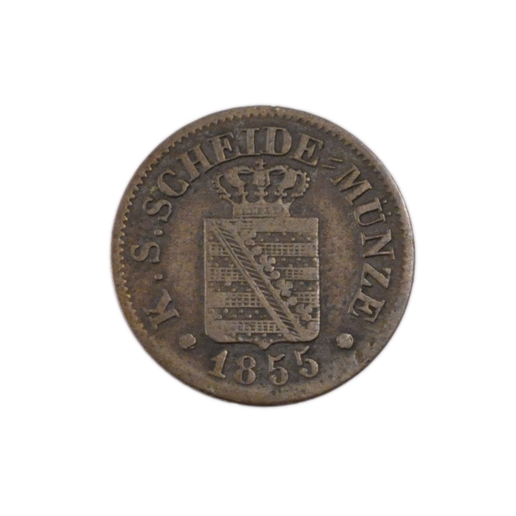 German States, SAXONY-ALBERTINE, Friedrich August II, 1/2 Neu-Groschen, 5 Pfe...