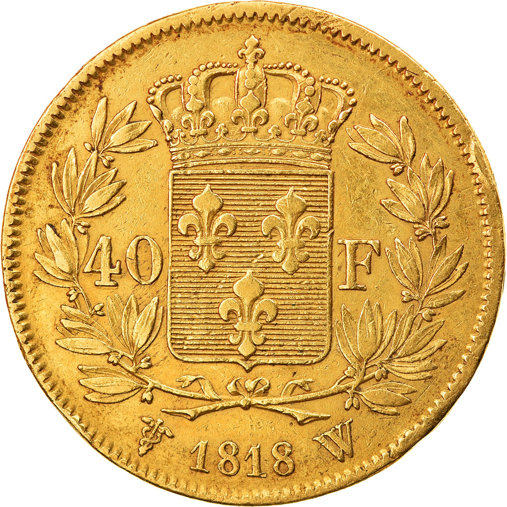 Coin, France, Louis XVIII, Louis XVIII, 40 Francs, 1818, Paris, EF(40-45), Gold