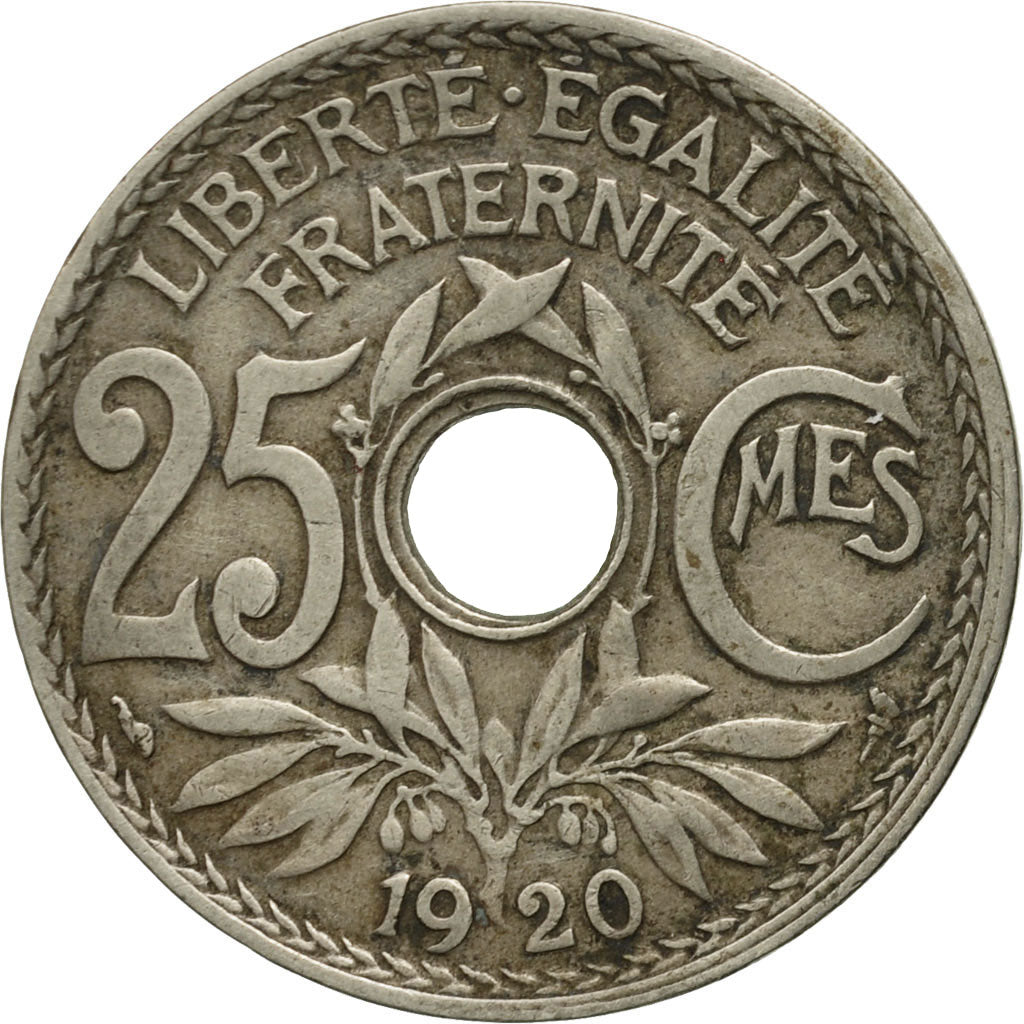Coin, France, Lindauer, 25 Centimes, 1920, EF(40-45), Copper-nickel, KM:867a