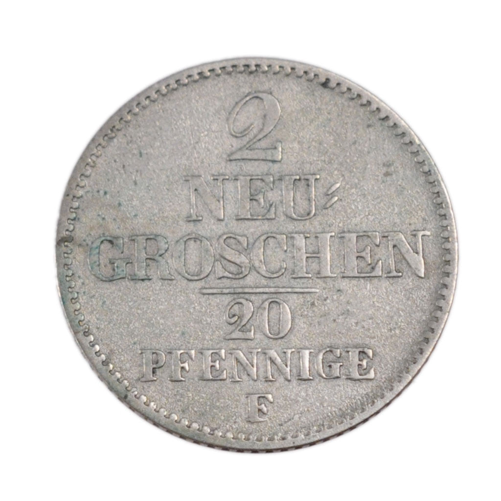 Coin, German States, SAXONY-ALBERTINE, Friedrich August II, 2 Neu-Groschen, 20