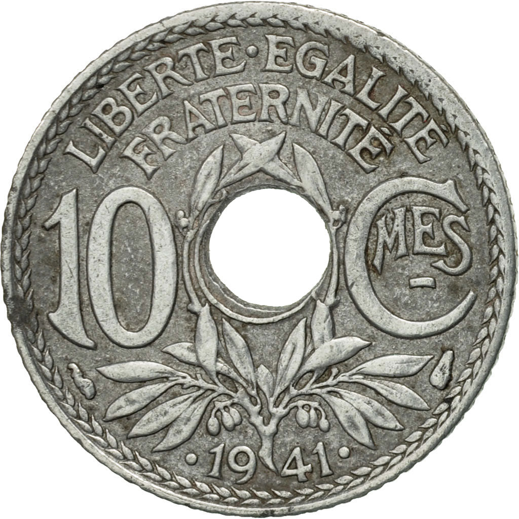 Münze, Frankreich, Lindauer, 10 Centimes, 1941, Paris, SS, Zinc, KM:896