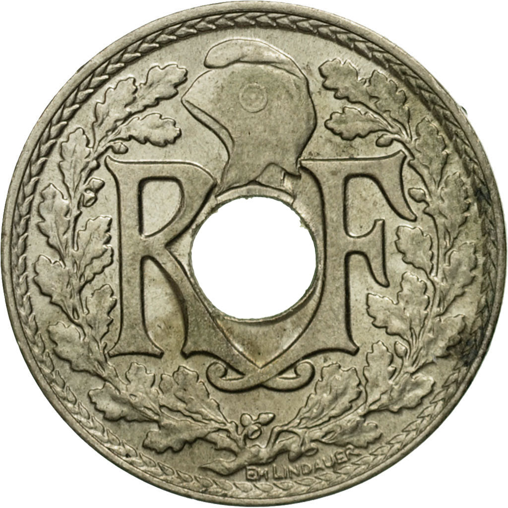 Munten, Frankrijk, Lindauer, 5 Centimes, 1938, Paris, FR+, Nickel-Bronze