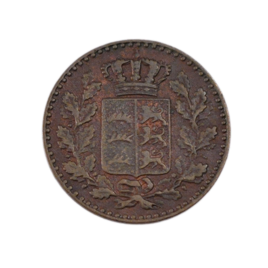 Monnaie, Etats allemands, WURTTEMBERG, Karl I, 1/2 Kreuzer, 4 Pfennig, 1869