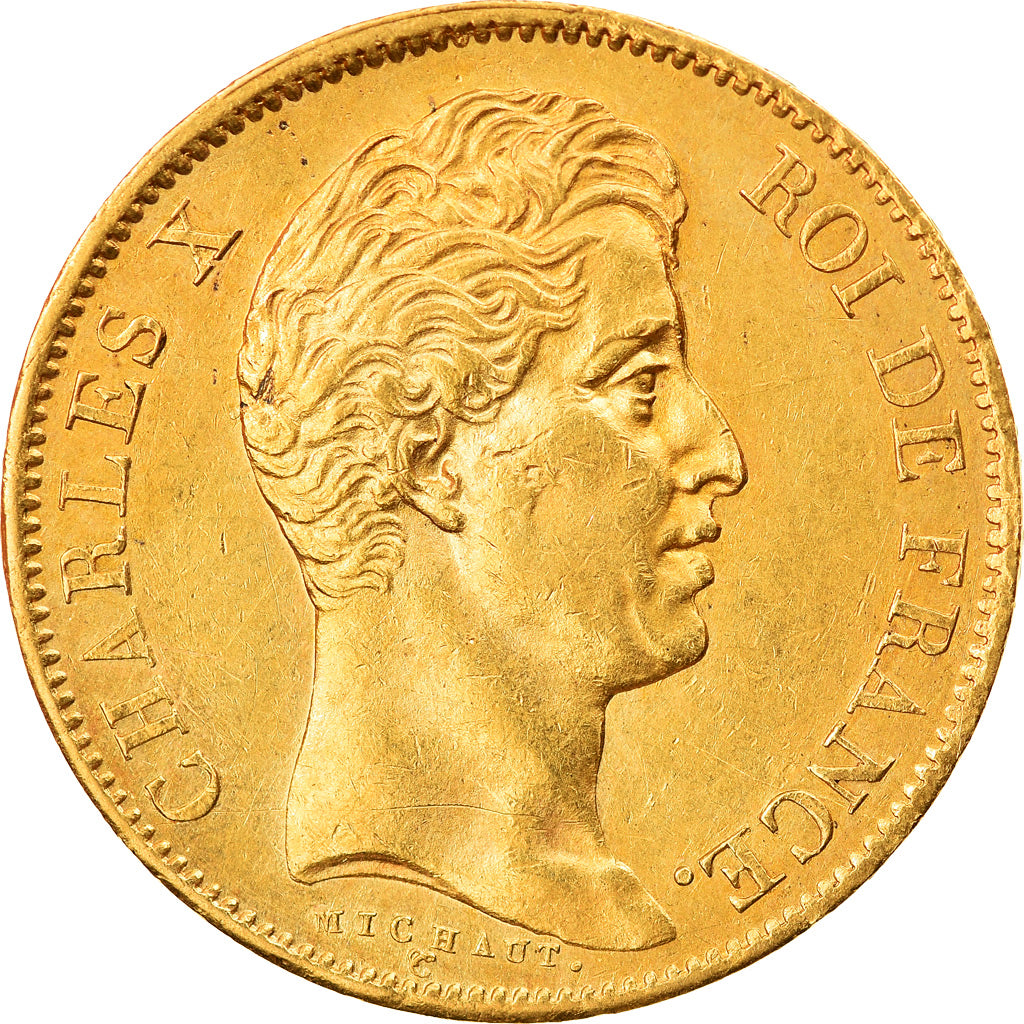 Coin, France, Charles X, 40 Francs, 1830, Paris, AU(55-58), Gold, KM:721.1