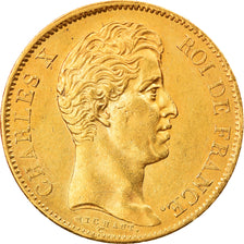Coin, France, Charles X, 40 Francs, 1830, Paris, AU(55-58), Gold, KM:721.1