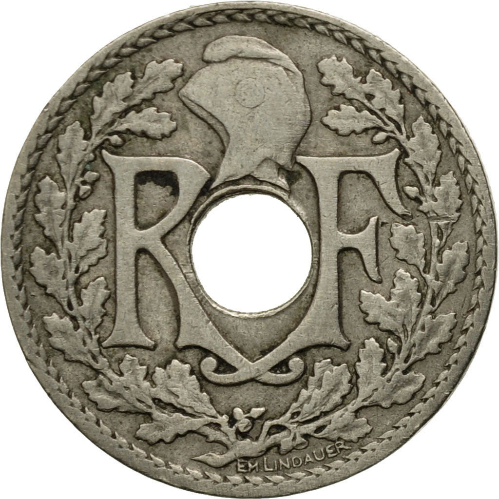 Moneta, Francia, Lindauer, 5 Centimes, 1925, Paris, MB+, Rame-nichel, KM:875