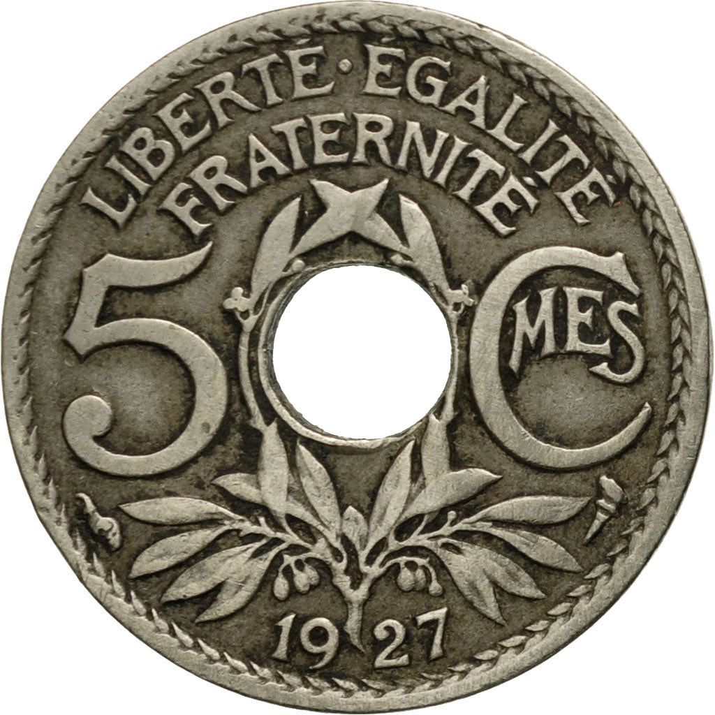 Monnaie, France, Lindauer, 5 Centimes, 1927, Paris, TB+, Copper-nickel