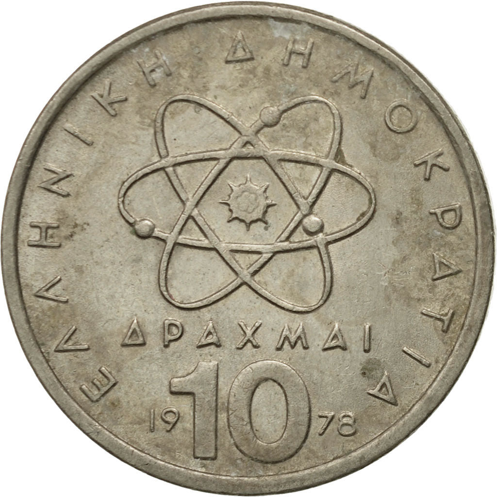 Moneta, Grecia, 10 Drachmai, 1978, MB+, Rame-nichel, KM:119