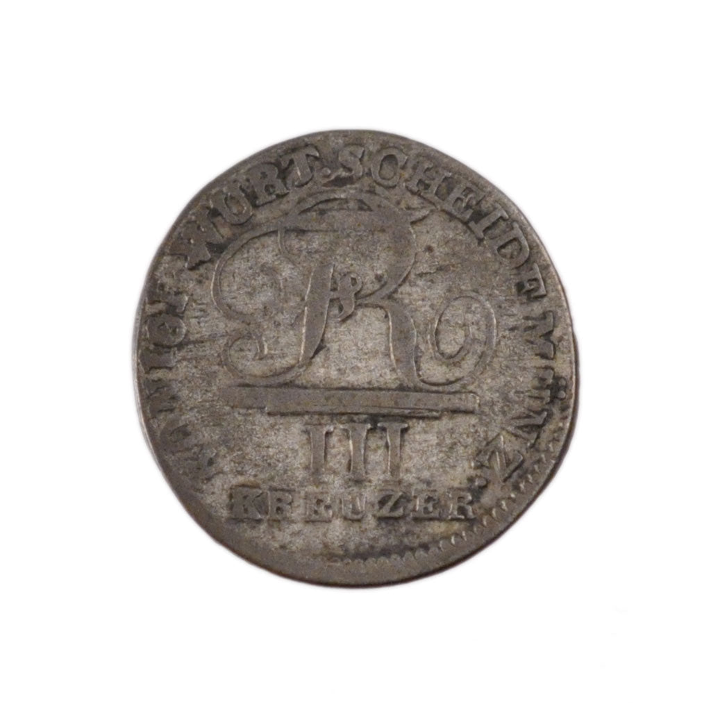 German States, 3 Kreuzer, 1811, KM #500, VF(30-35), Silver, 1.20