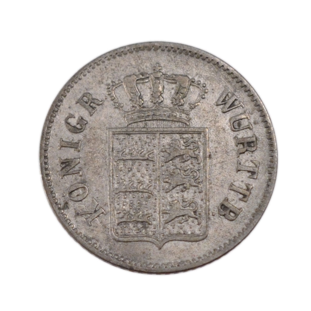 Monnaie, Etats allemands, WURTTEMBERG, Wilhelm I, 6 Kreuzer, 1850, TTB, Argent