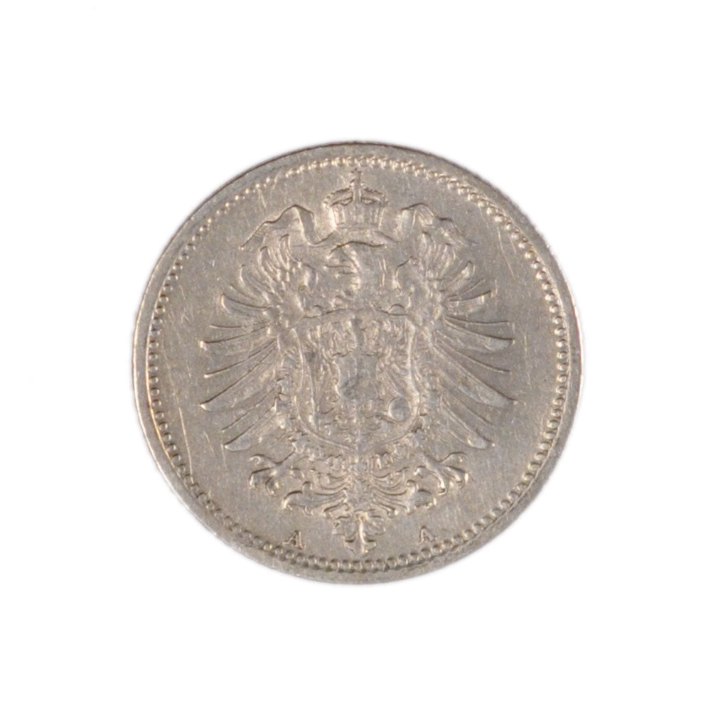 GERMANY - EMPIRE, 20 Pfennig, 1874, Berlin, KM #5, EF(40-45), Silver, 1.10
