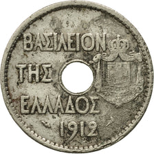 Moneta, Grecia, George I, 20 Lepta, 1912, MB, Nichel, KM:64