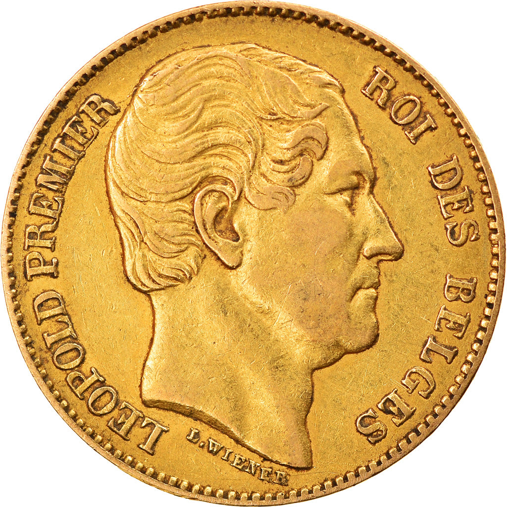 Coin, Belgium, Leopold I, 20 Francs, 20 Frank, 1865, AU(50-53), Gold, KM:23