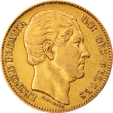 Moeda, Bélgica, Leopold I, 20 Francs, 20 Frank, 1865, AU(50-53), Dourado, KM:23
