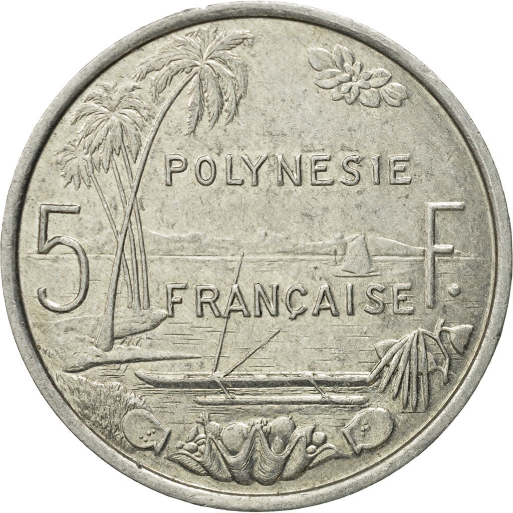 Münze, French Polynesia, 5 Francs, 1986, Paris, S+, Aluminium, KM:12