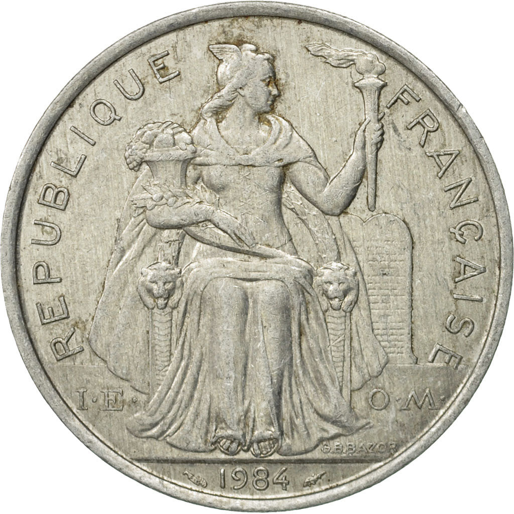 Monnaie, French Polynesia, 5 Francs, 1984, Paris, TB+, Aluminium, KM:12