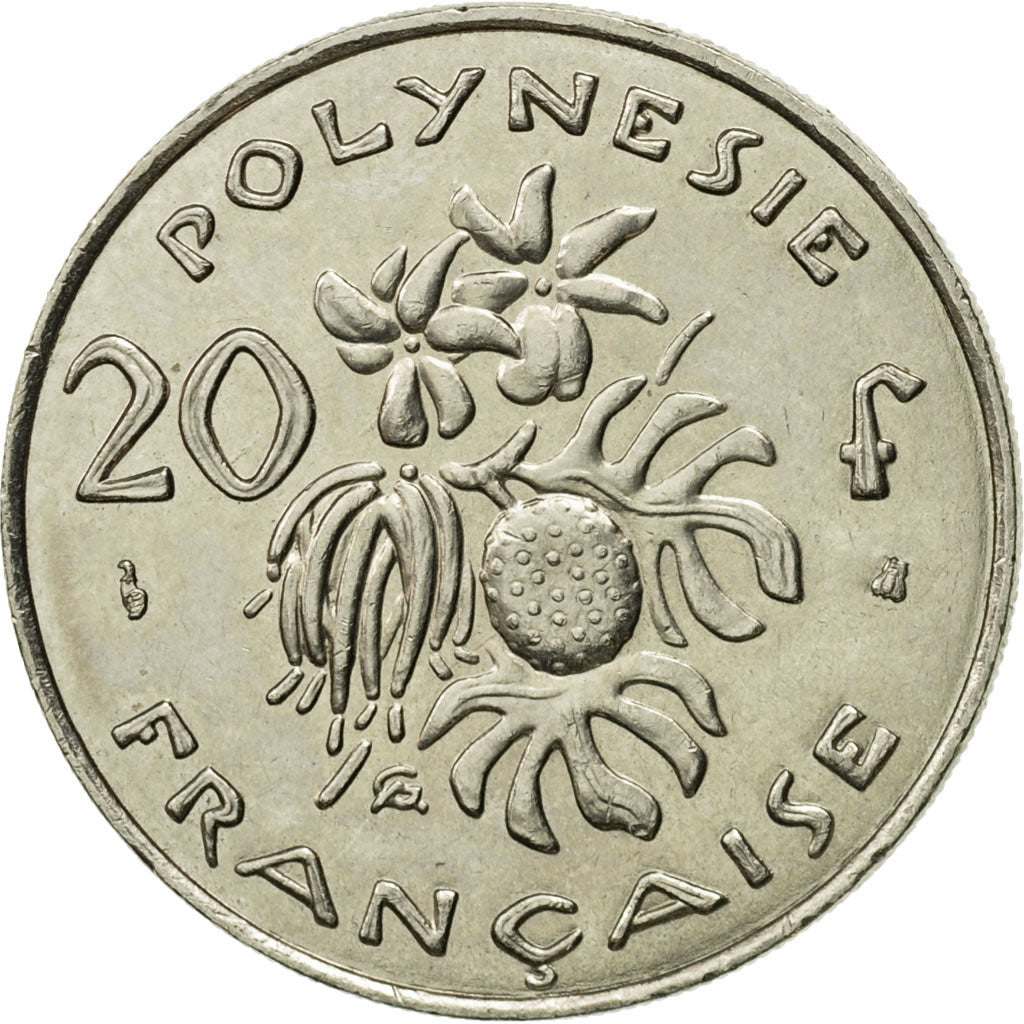 Moneta, Polinesia francese, 20 Francs, 1995, Paris, BB, Nichel, KM:9
