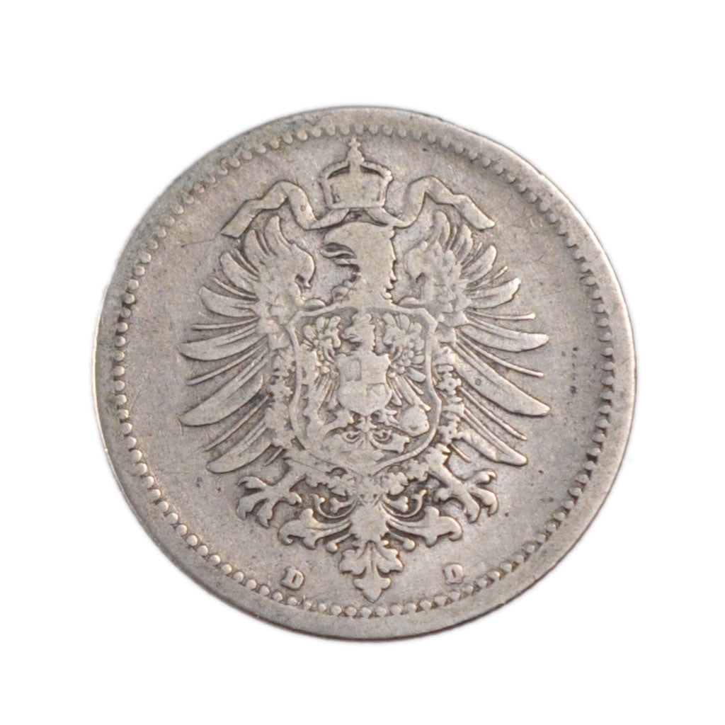 Coin, GERMANY - EMPIRE, Wilhelm I, 50 Pfennig, 1876, Munich, VF(20-25), Silver