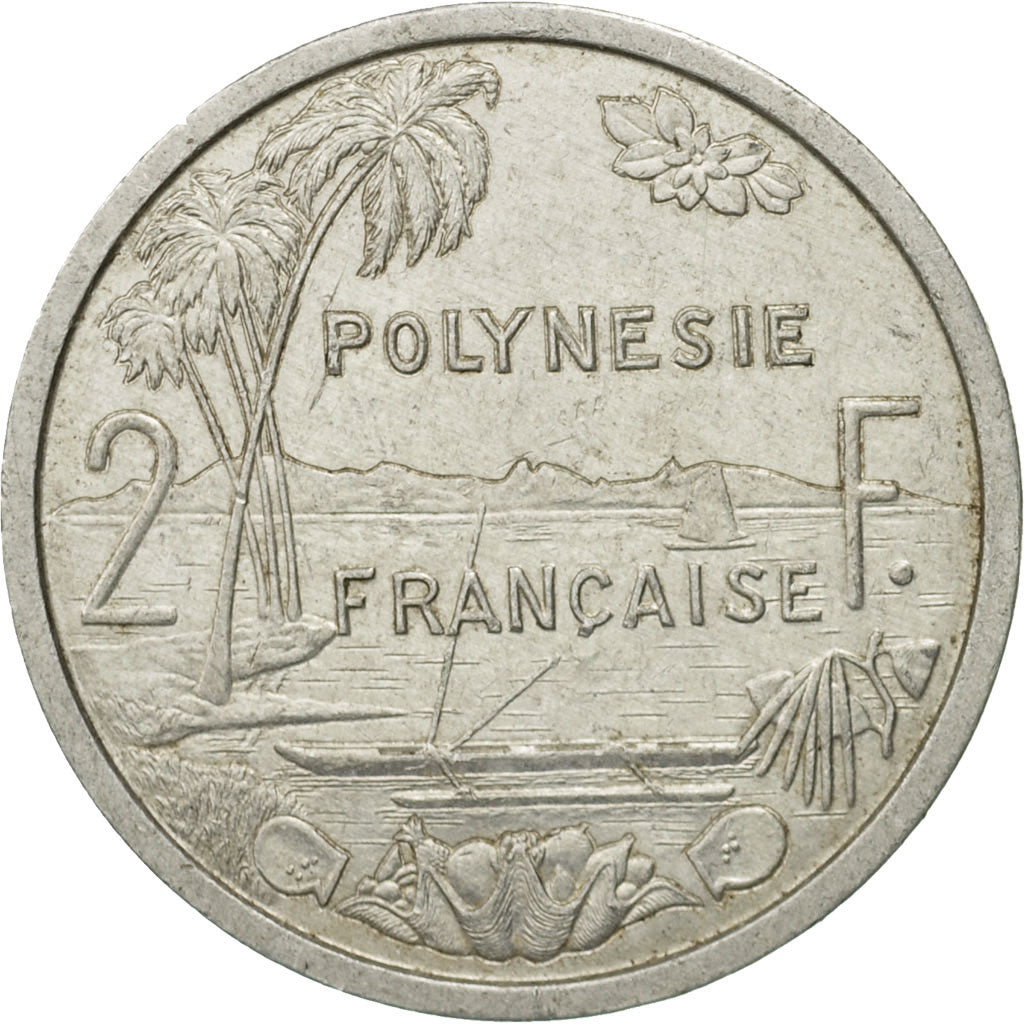 Coin, French Polynesia, 2 Francs, 1983, Paris, VF(30-35), Aluminum, KM:10