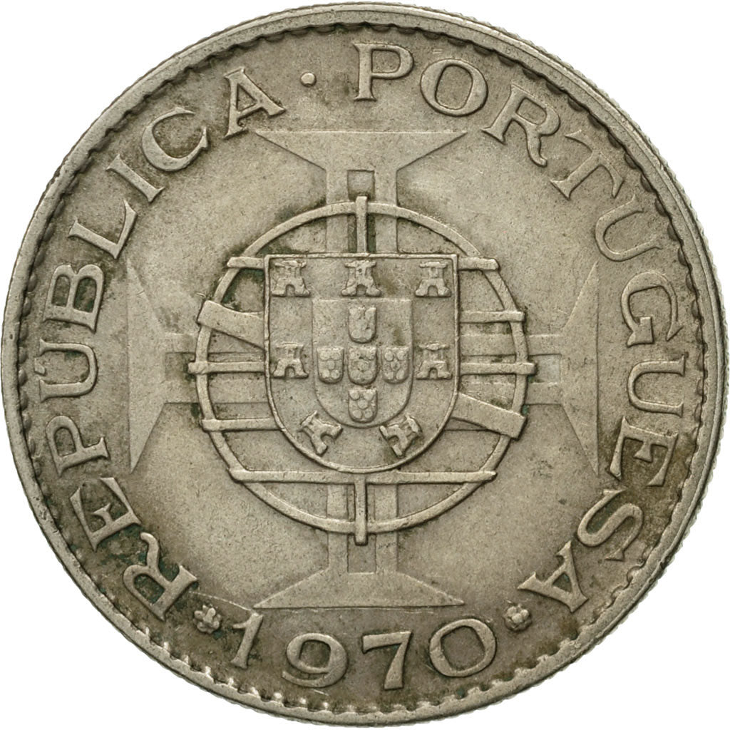 Moneta, Mozambico, 10 Escudos, 1970, MB+, Rame-nichel, KM:79b