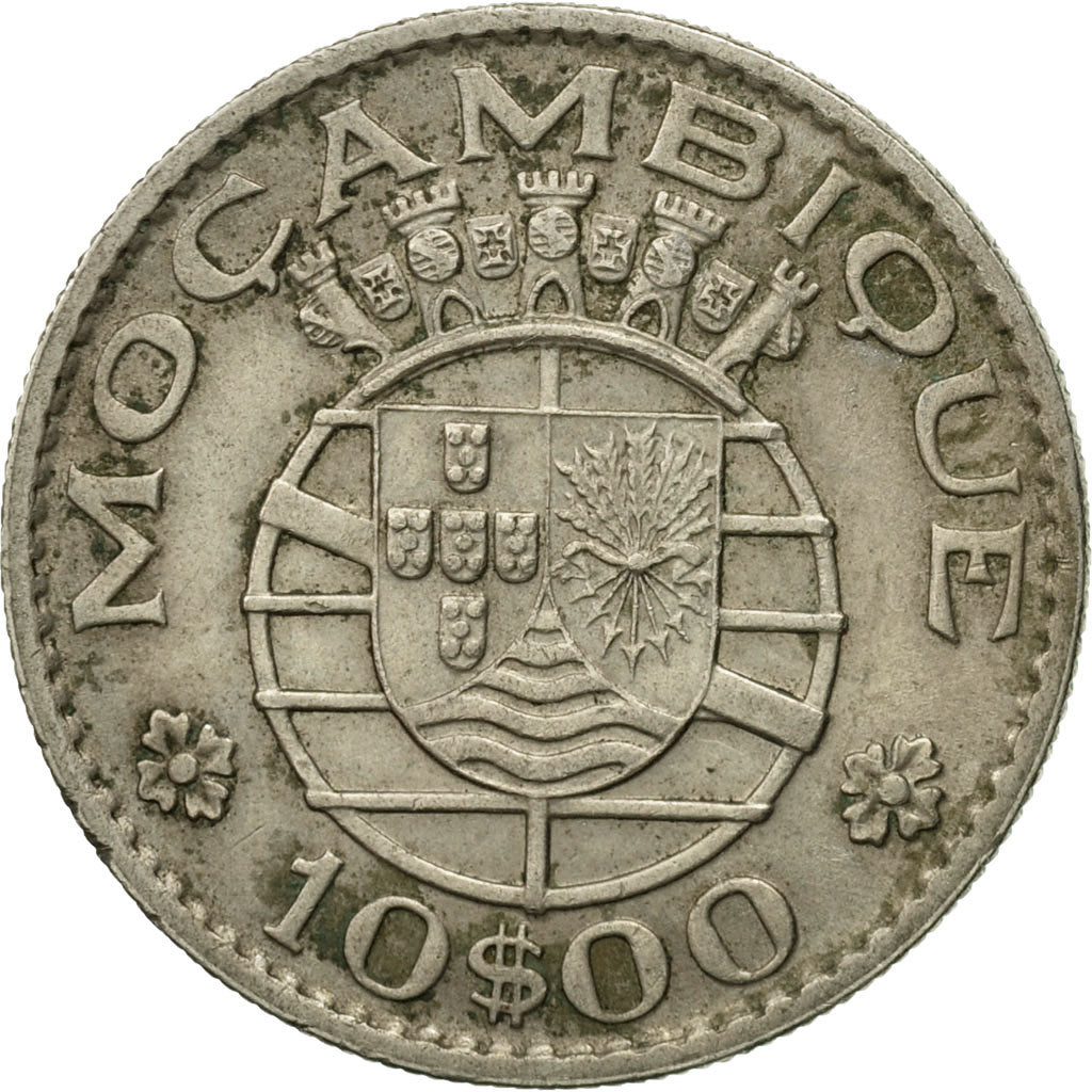 Moneta, Mozambico, 10 Escudos, 1970, MB+, Rame-nichel, KM:79b
