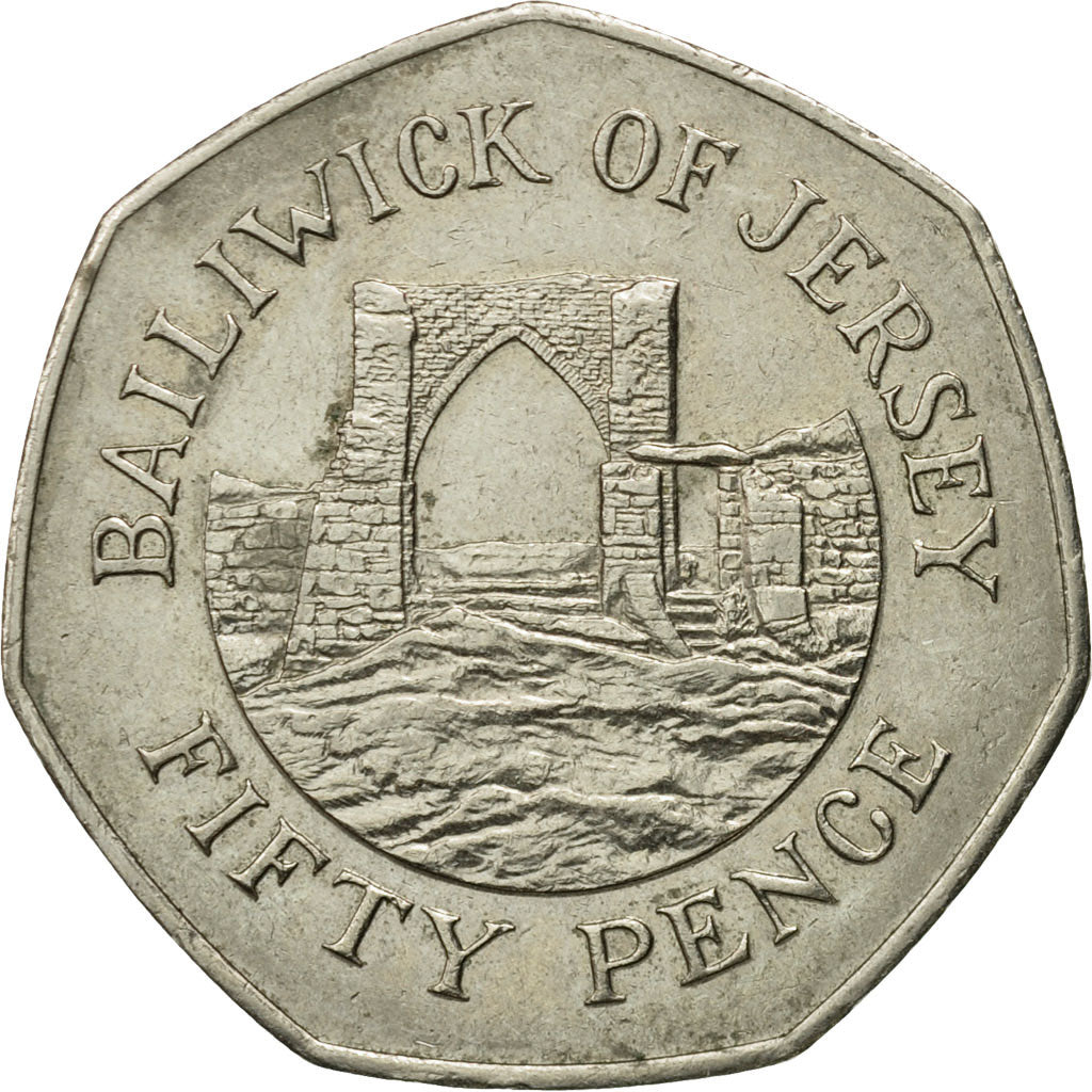 Monnaie, Jersey, Elizabeth II, 50 Pence, 1989, TTB, Copper-nickel, KM:58.1