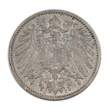 GERMANY - EMPIRE, 1 Mark, 1914, Hambourg, KM #14, AU(50-53), Silver, 24, 5.60