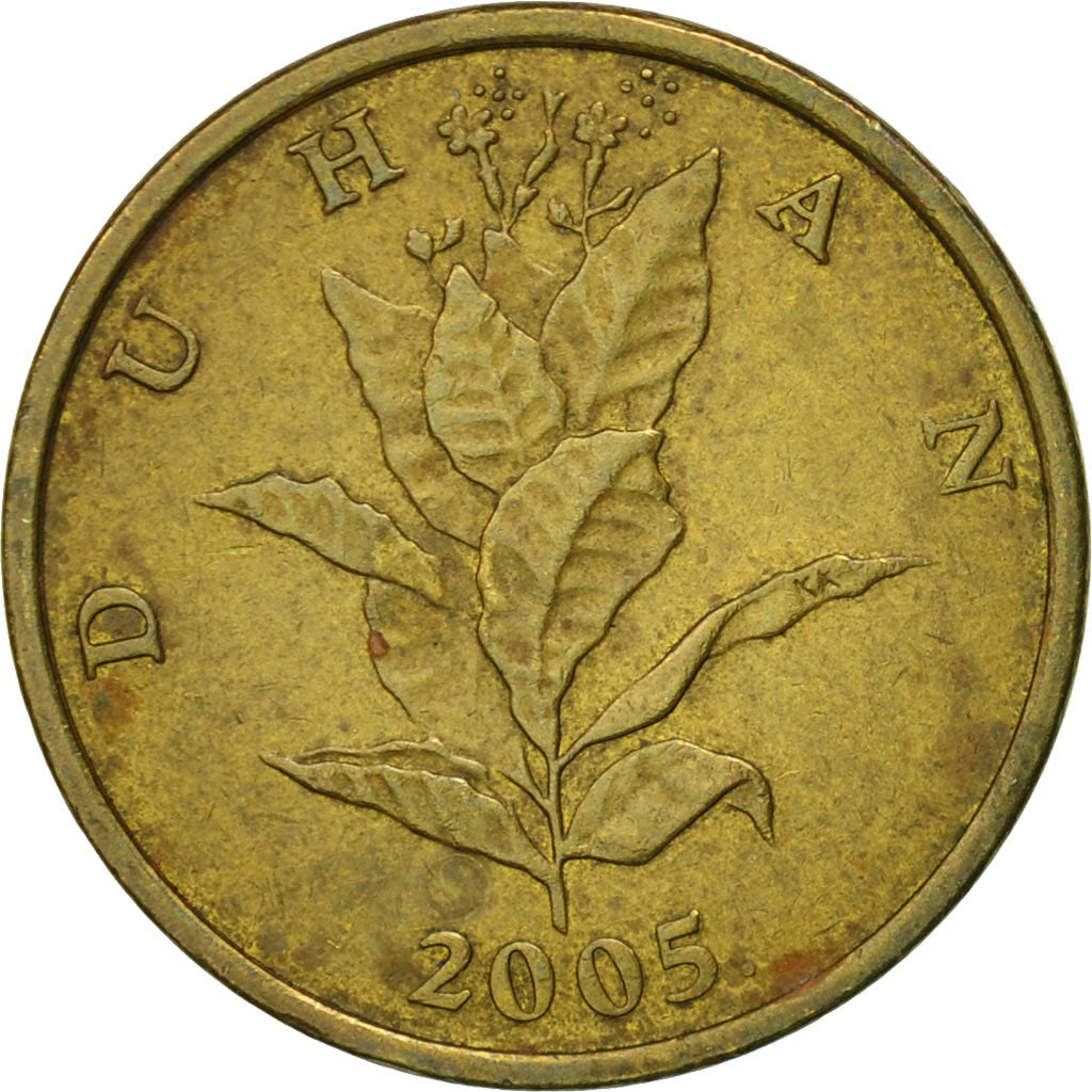 Moneta, Chorwacja, 10 Lipa, 2005, VF(30-35), Mosiądz platerowany stalą, KM:6