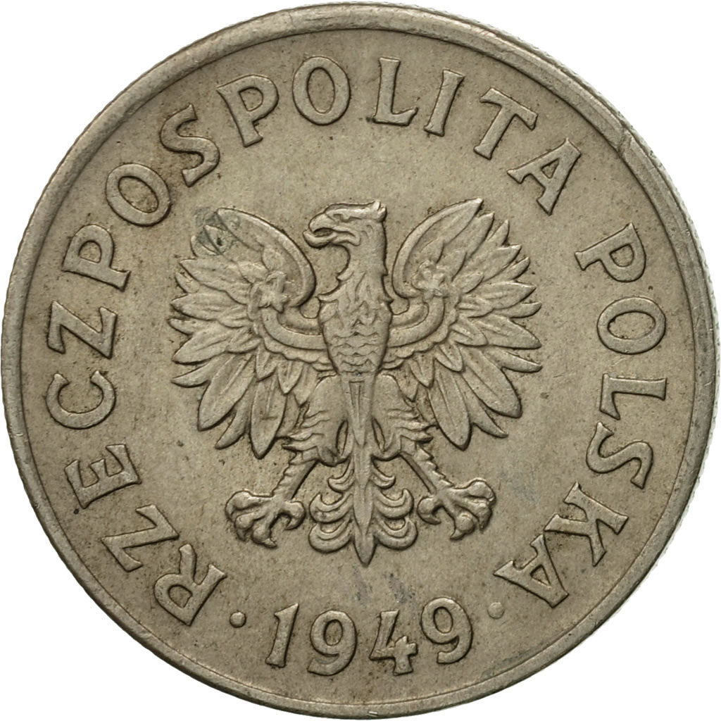 Moneda, Polonia, 50 Groszy, 1949, Kremnica, BC+, Cobre - níquel, KM:44