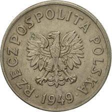 Moneda, Polonia, 50 Groszy, 1949, Kremnica, BC+, Cobre - níquel, KM:44