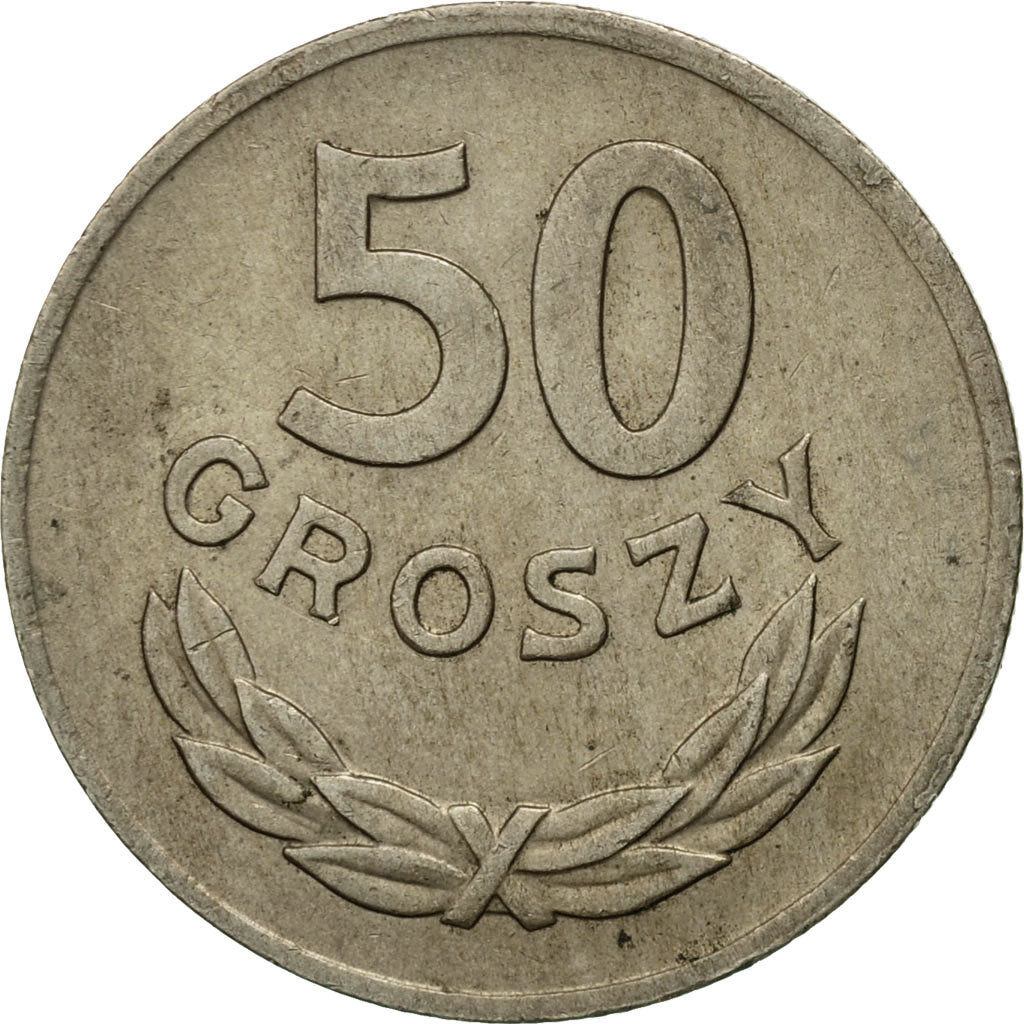 Moneda, Polonia, 50 Groszy, 1949, Kremnica, BC+, Cobre - níquel, KM:44