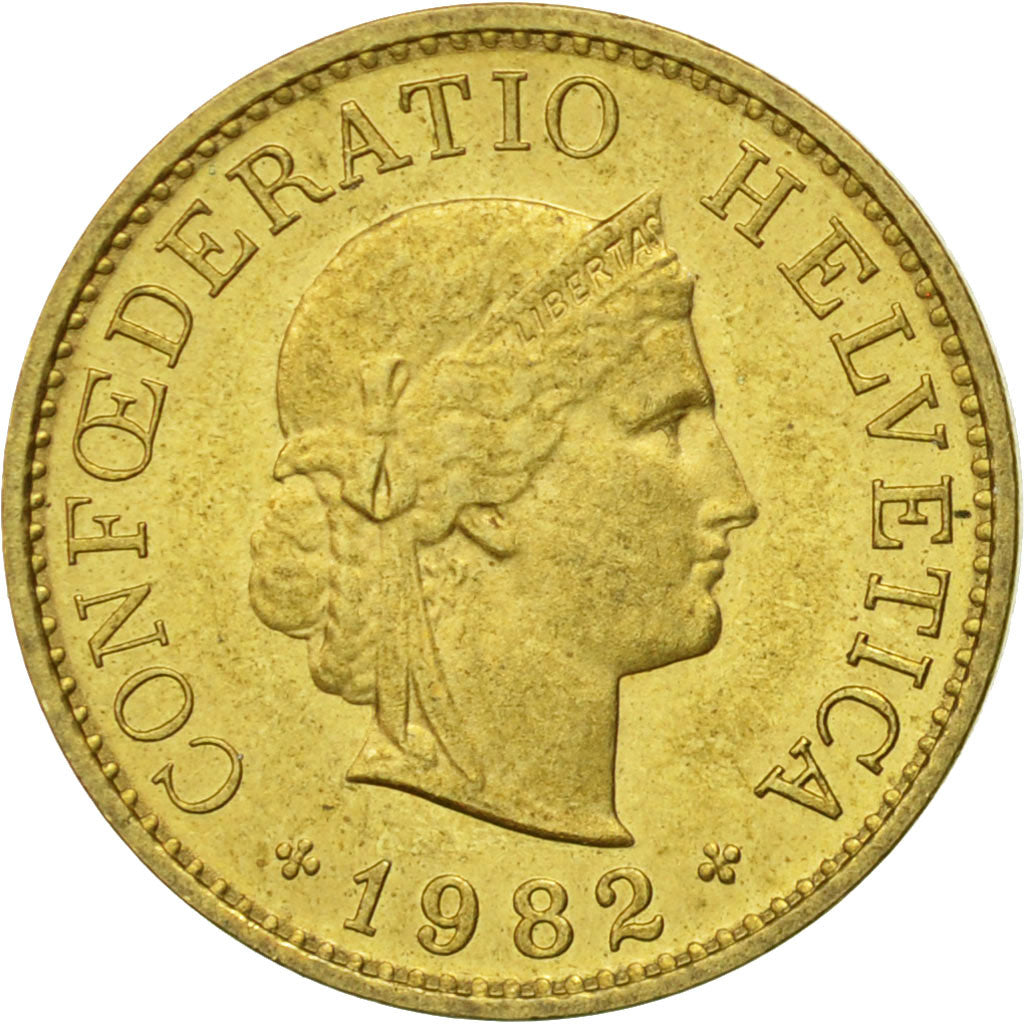 Coin, Switzerland, 5 Rappen, 1982, Bern, VF(30-35), Aluminum-Bronze, KM:26c