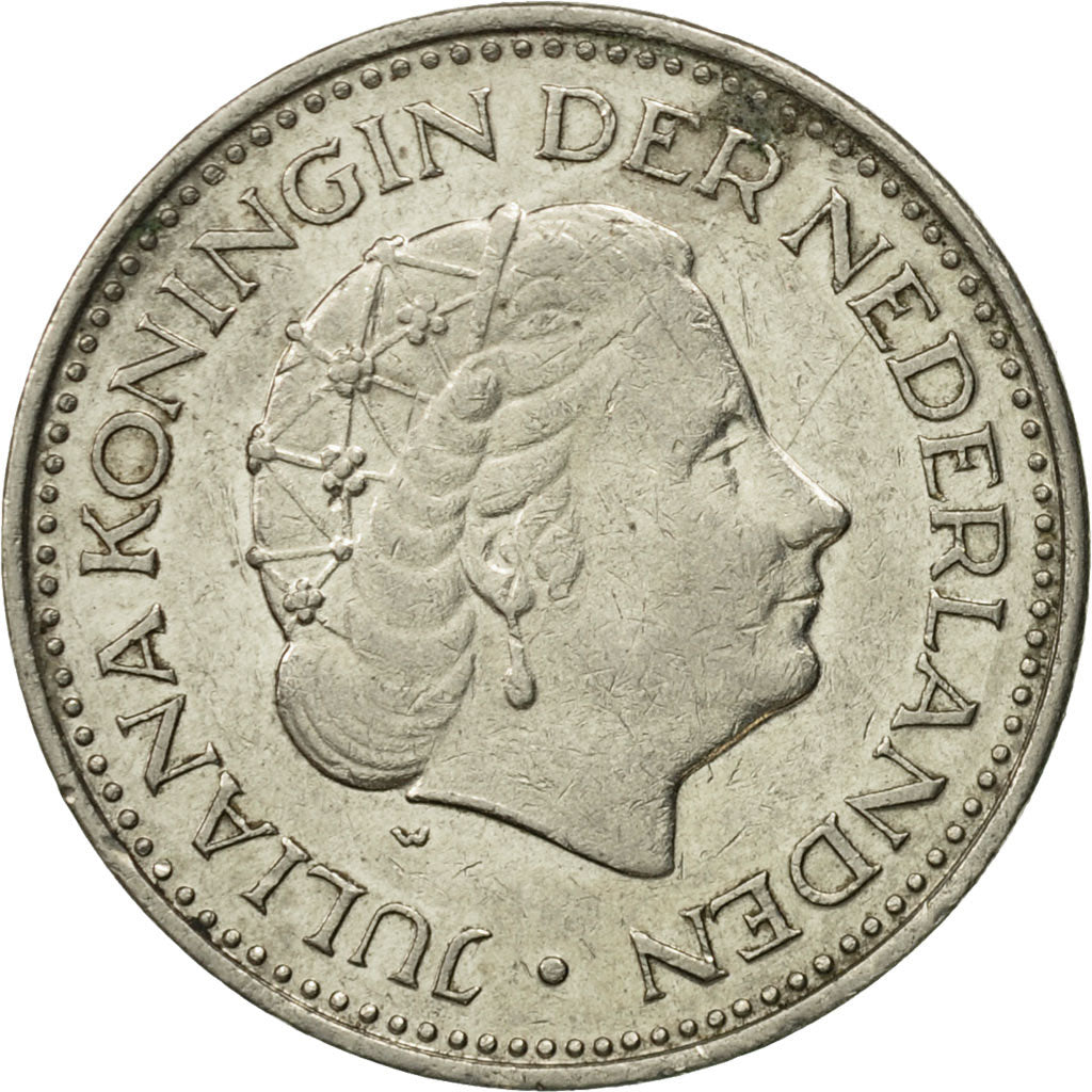 Moneda, Países Bajos, Juliana, Gulden, 1970, BC+, Níquel, KM:184a
