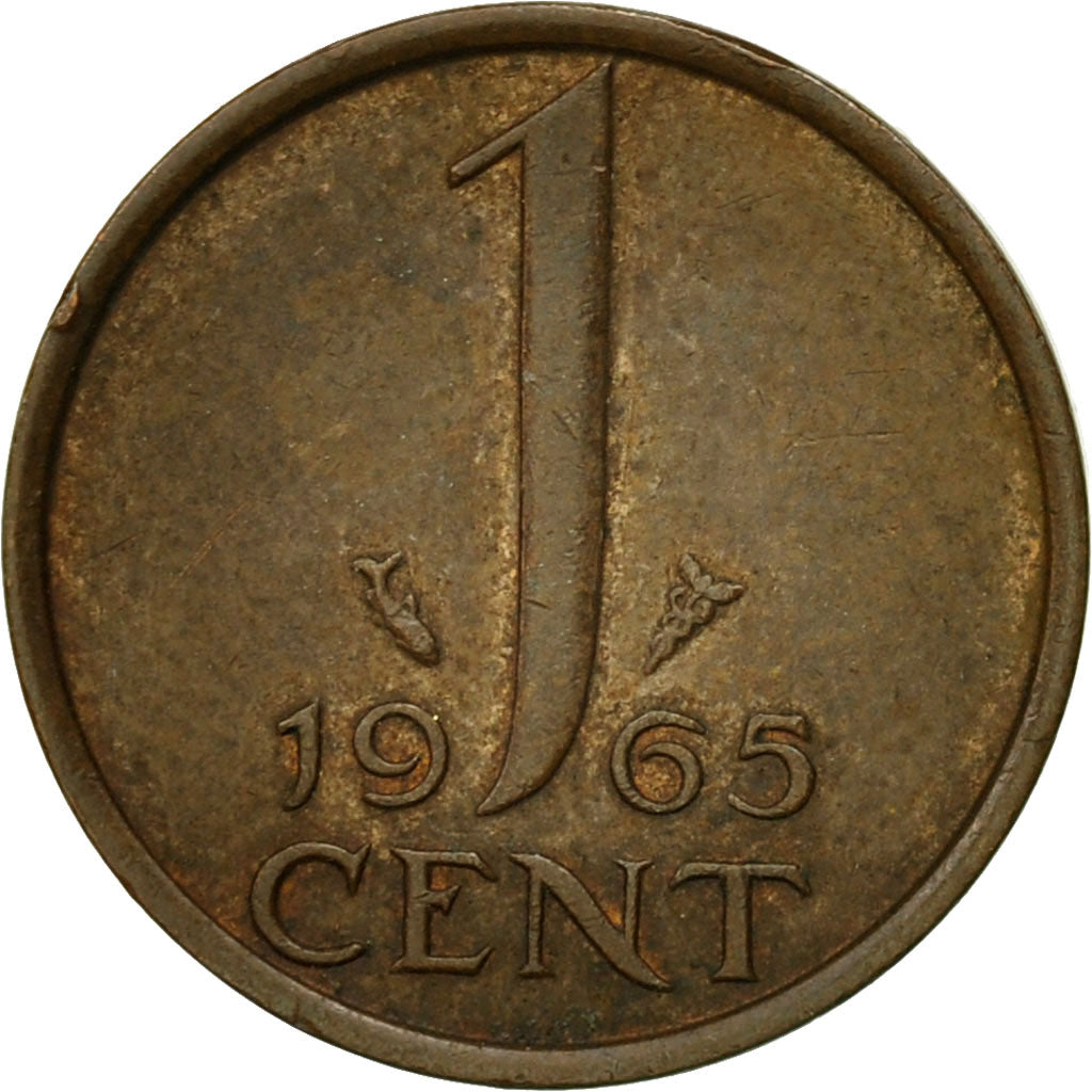 Munten, Nederland, Juliana, Cent, 1965, FR+, Bronze, KM:180