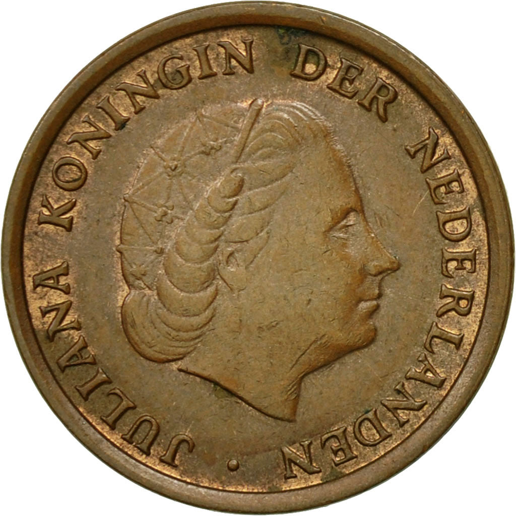 Moneta, Holandia, Juliana, Cent, 1970, EF(40-45), Bronze, KM:180
