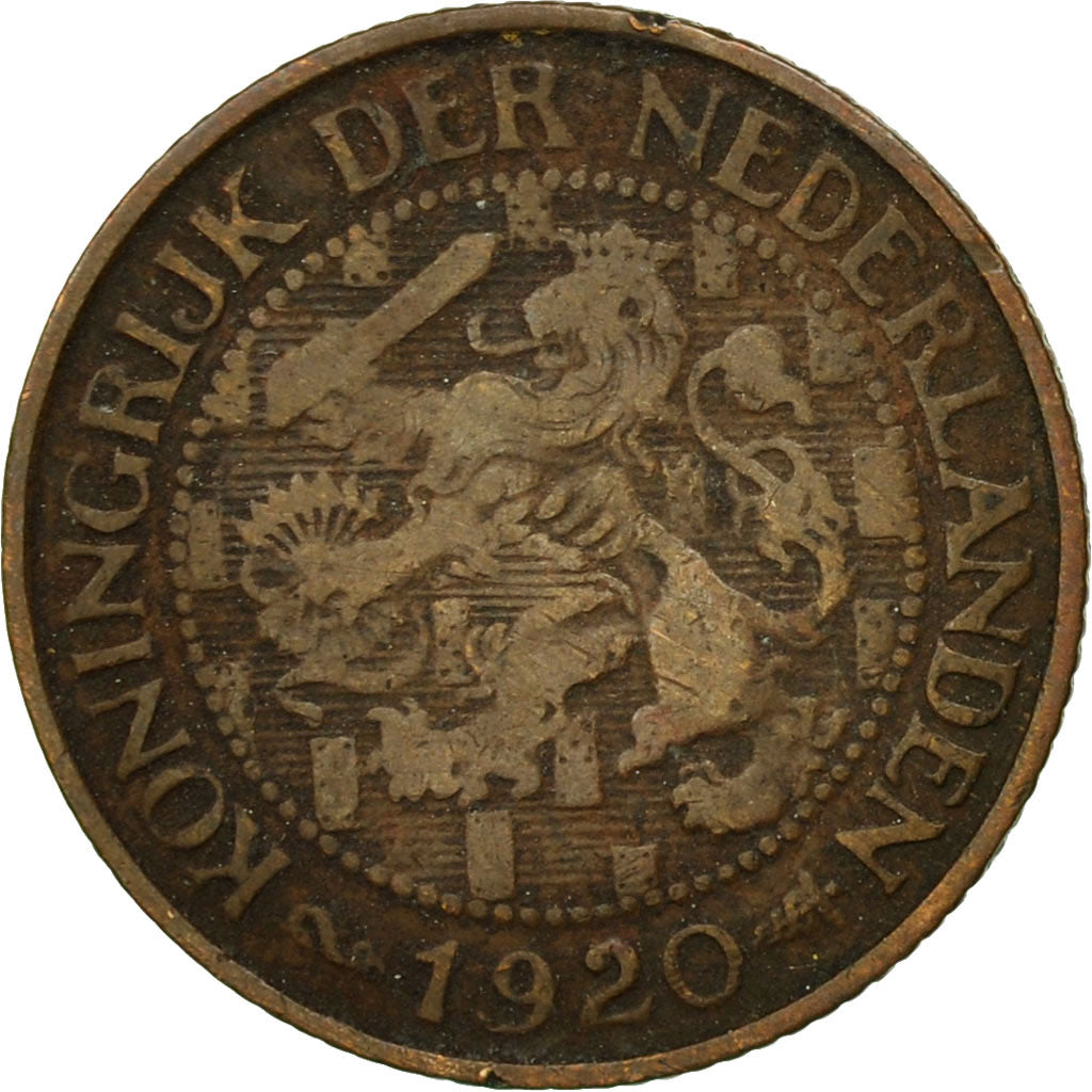 Moneta, Holandia, Wilhelmina I, Cent, 1920, VF(30-35), Bronze, KM:152