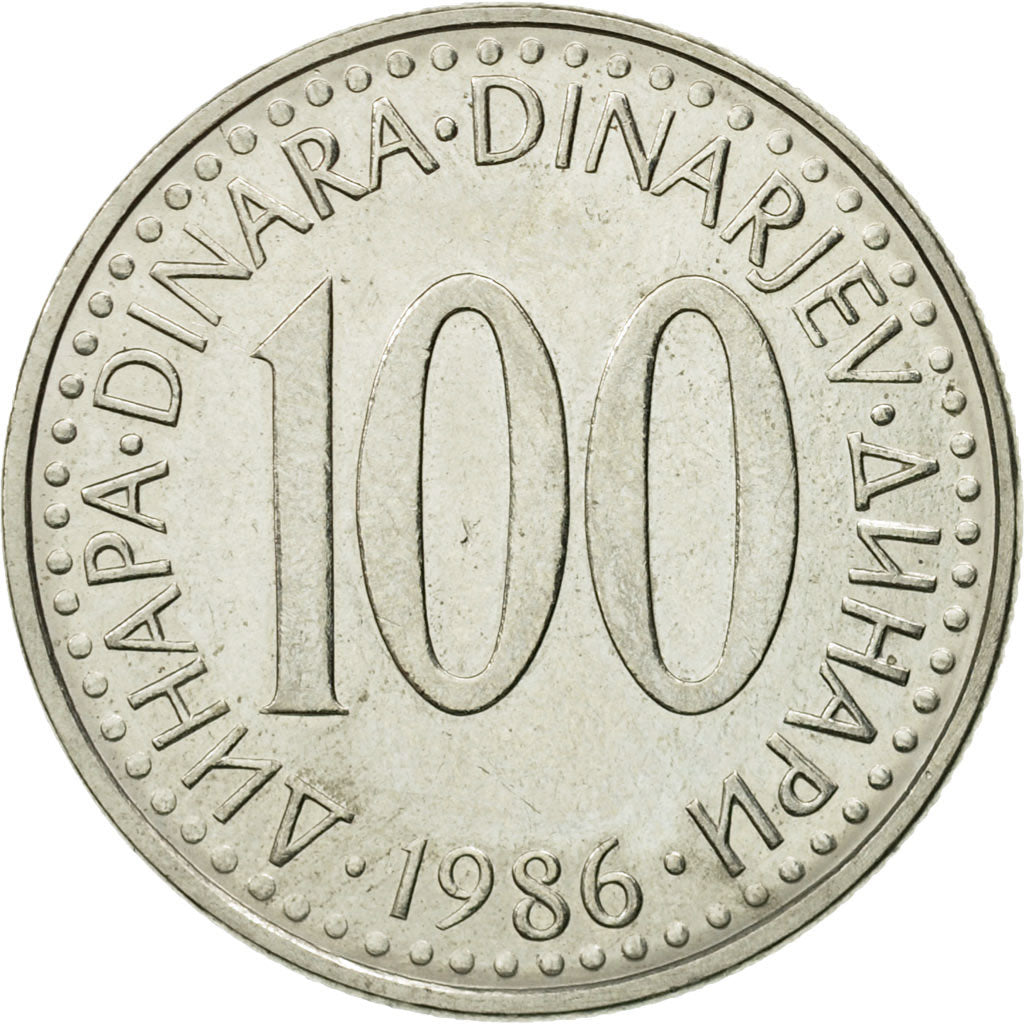 Monnaie, Yougoslavie, 100 Dinara, 1986, TTB, Copper-Nickel-Zinc, KM:114