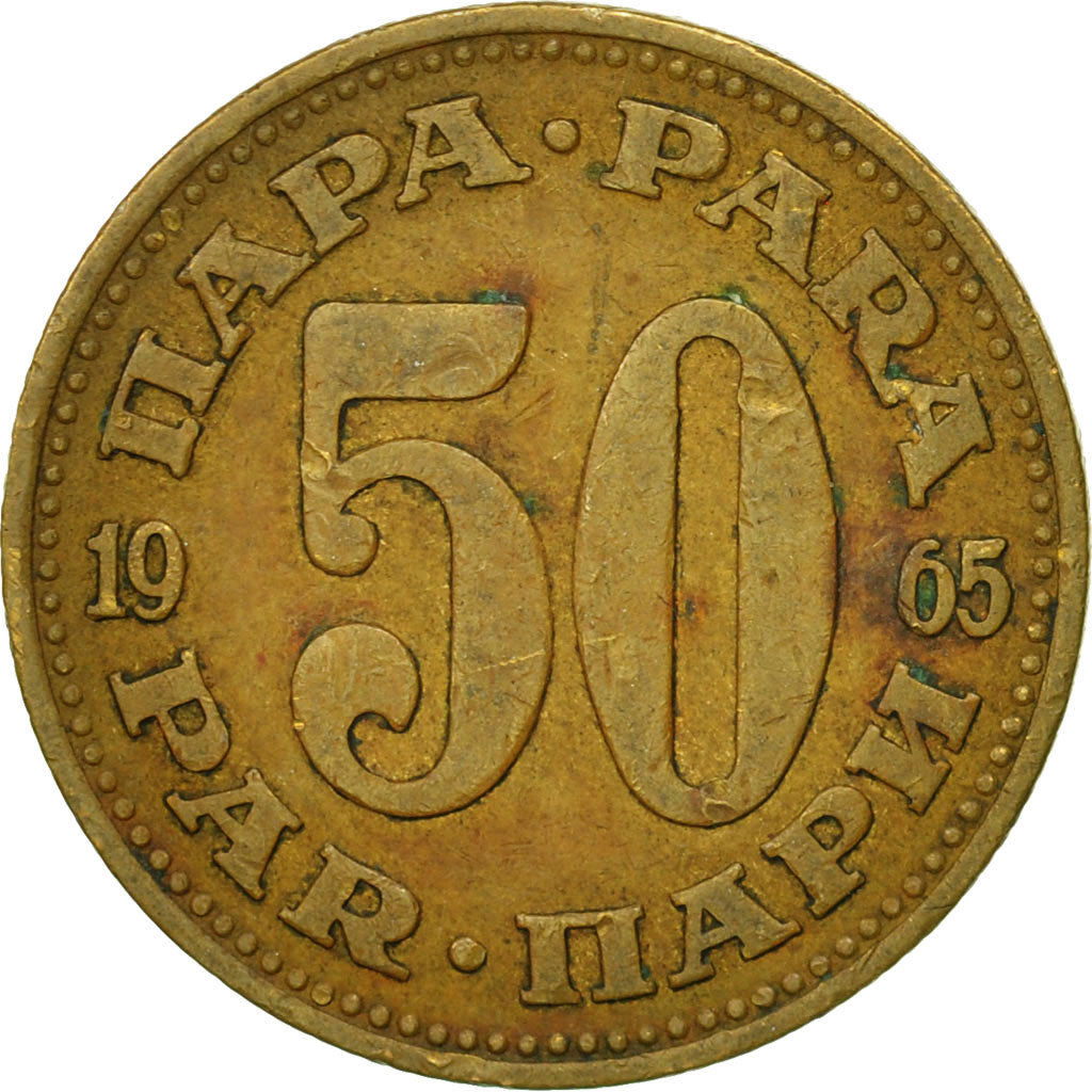 Coin, Yugoslavia, 50 Para, 1965, VF(30-35), Brass, KM:46.1