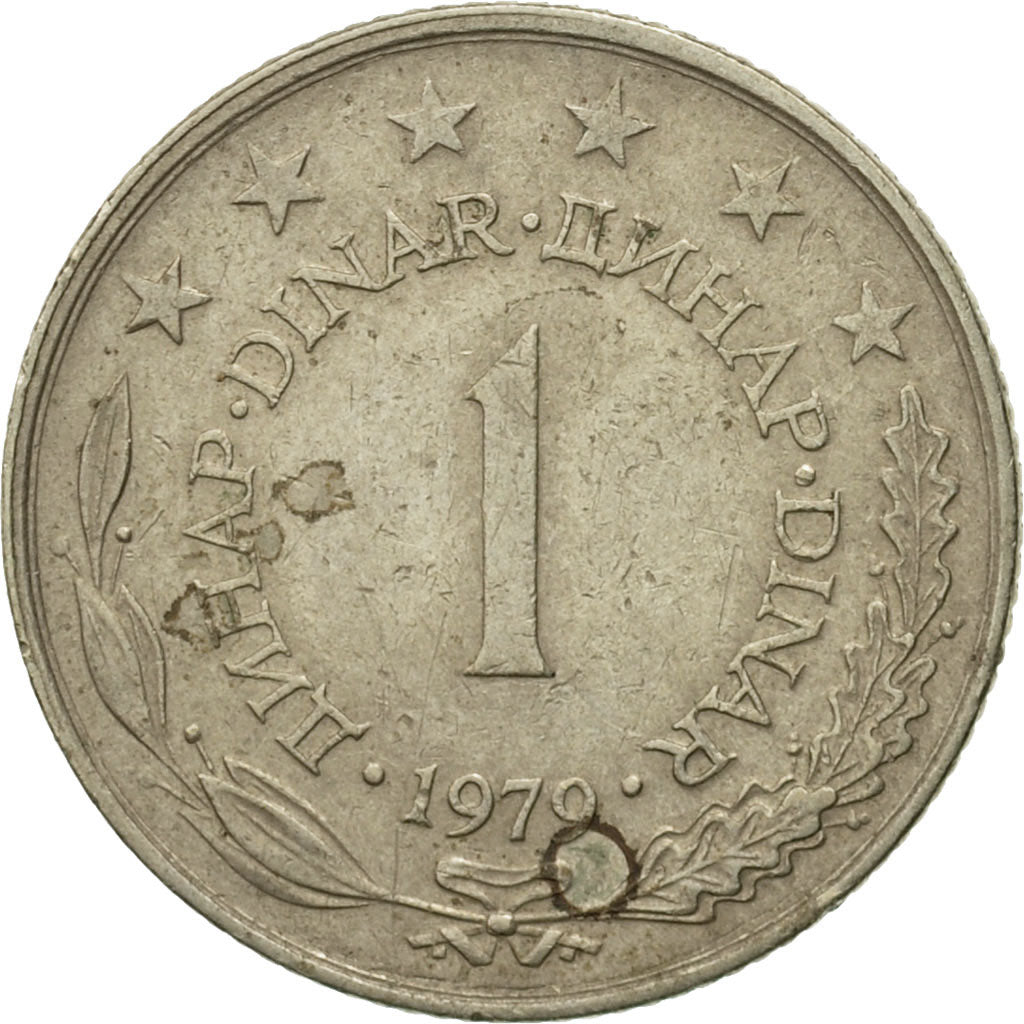 Moneda, Yugoslavia, Dinar, 1979, BC+, Cobre - níquel - cinc, KM:59