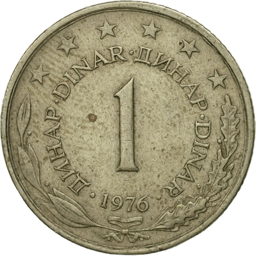 Moneta, Jugosławia, Dinar, 1976, VF(30-35), Miedź-Nikiel-Cynk, KM:59