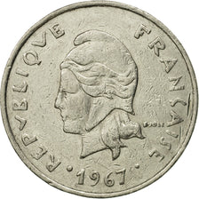 Moneta, Nuova Caledonia, 20 Francs, 1967, Paris, BB, Nichel, KM:6