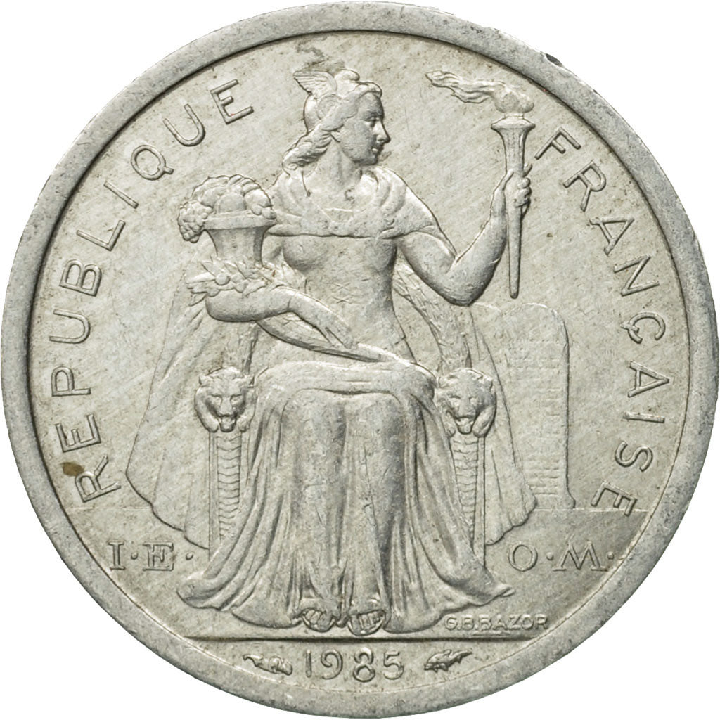Moneda, Nueva Caledonia, Franc, 1985, Paris, BC+, Aluminio, KM:10