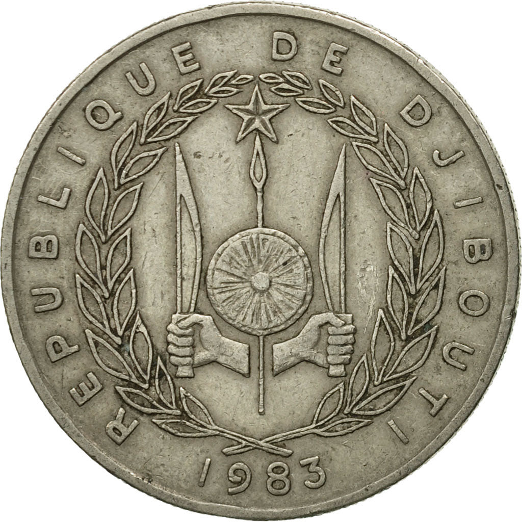 Münze, Dschibuti, 50 Francs, 1983, Paris, SS, Copper-nickel, KM:25
