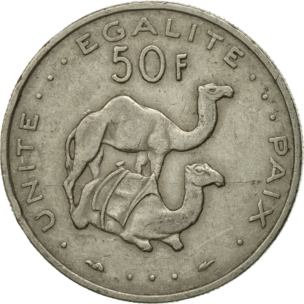 Münze, Dschibuti, 50 Francs, 1983, Paris, SS, Copper-nickel, KM:25