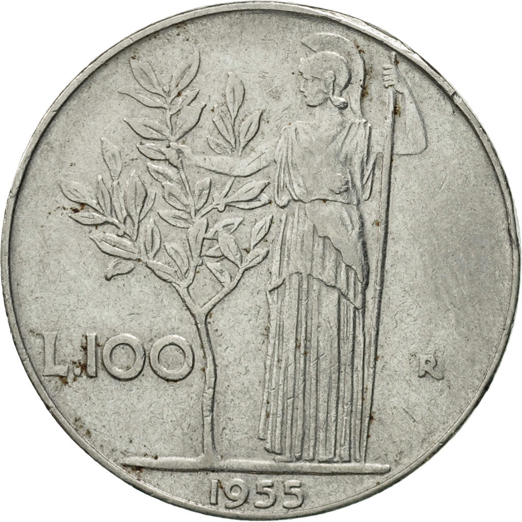 Monnaie, Italie, 100 Lire, 1955, Rome, TTB, Stainless Steel, KM:96.1