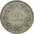 Moneda, Suiza, 20 Rappen, 1971, Bern, BC+, Cobre - níquel, KM:29a