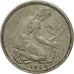 Coin, GERMANY - FEDERAL REPUBLIC, 50 Pfennig, 1950, Hambourg, VF(20-25)