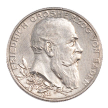 Munten, Duitse staten, BADEN, Friedrich I, 2 Mark, 1902, PR, Zilver, KM:271