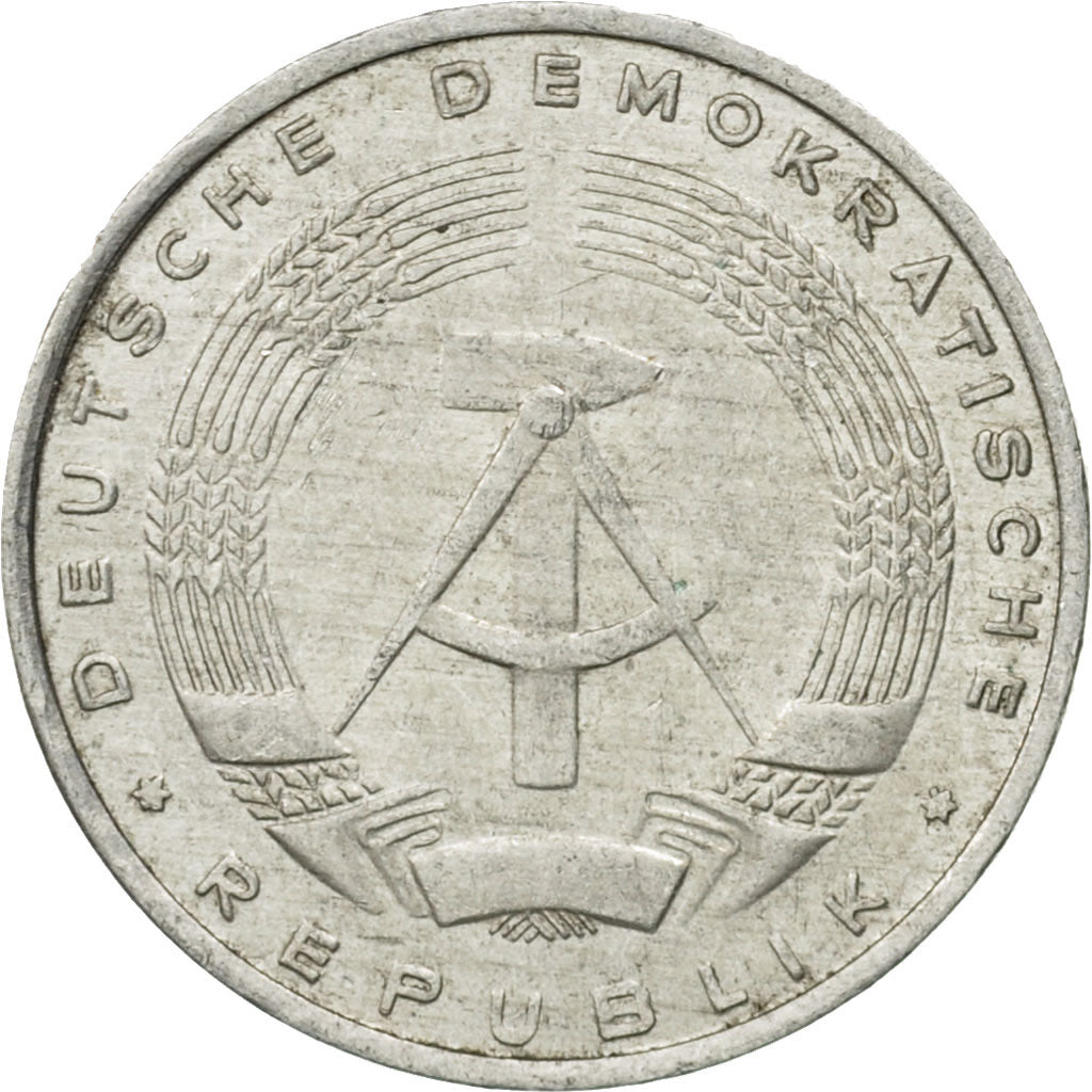 Moneda, REPÚBLICA DEMOCRÁTICA ALEMANA, 5 Pfennig, 1968, Berlin, BC+, Aluminio